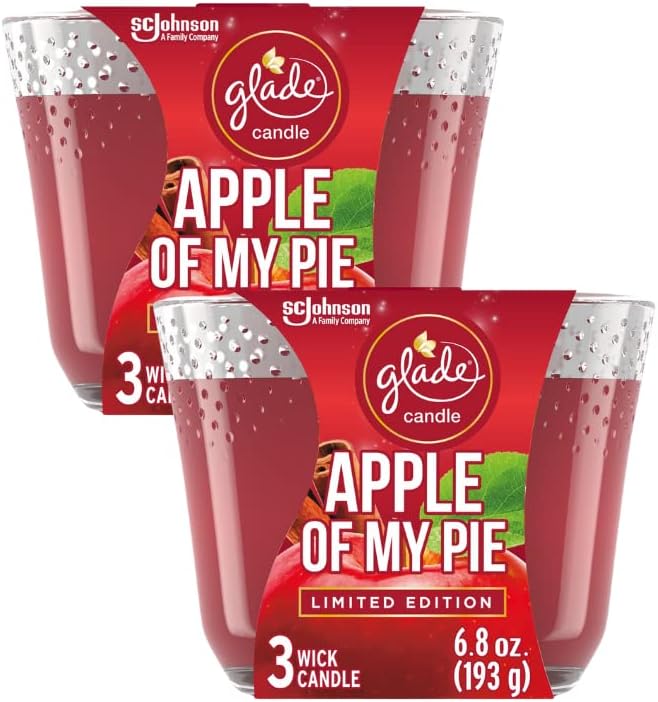Glade Candle, Apple of My Pie 6.8 onzas (paquete de 2)