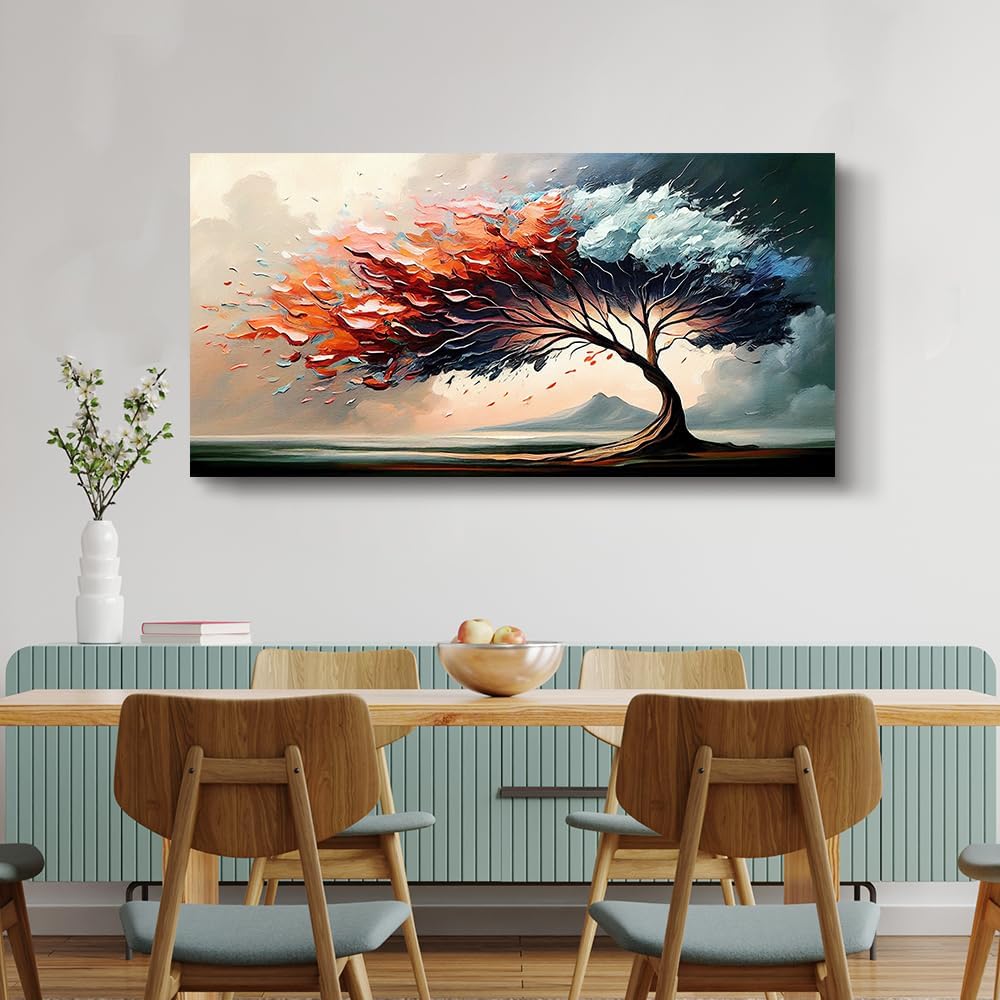 MHARTK66 Decoraciones de pared para sala de estar, lienzo, arte de pared para dormitorio, oficina, decoración abstracta de árbol, paisaje, pinturas