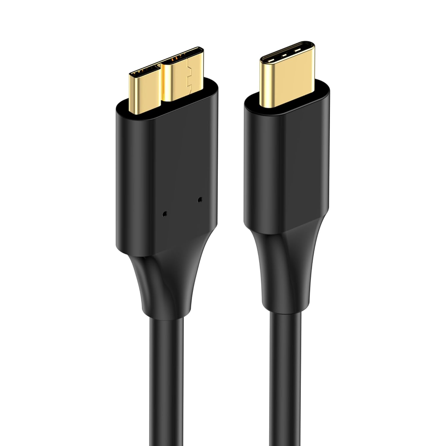 Cable de disco duro tipo C 3.1 de 3 pies (paquete de 1), cable de carga micro USB a USB C 3.1, enchufes chapados en oro, 10 Gbps de alta velocidad,