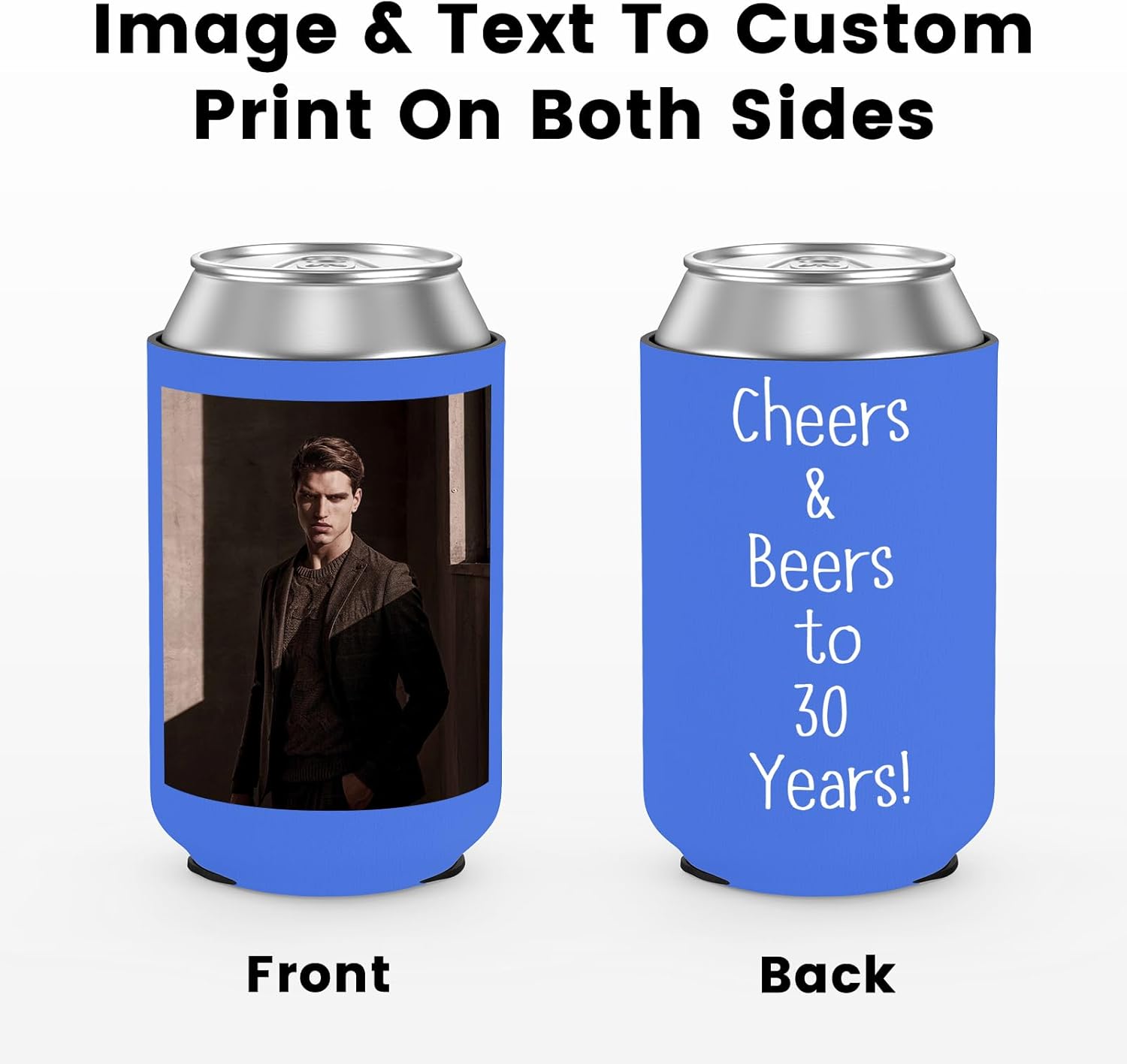 Fundas enfriadoras de latas personalizadas a granel, plegable a granel, soporte para botellas de bebidas con logotipo, texto de imagen, para bodas,