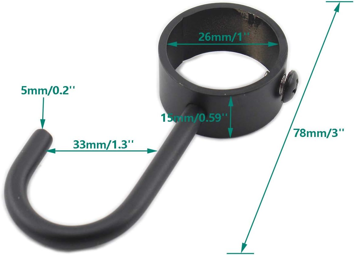 Ganchos de acero inoxidable para barra de armario, ganchos resistentes para colgar ollas, sartenes, tazas, toallas, guantes de horno, ganchos de