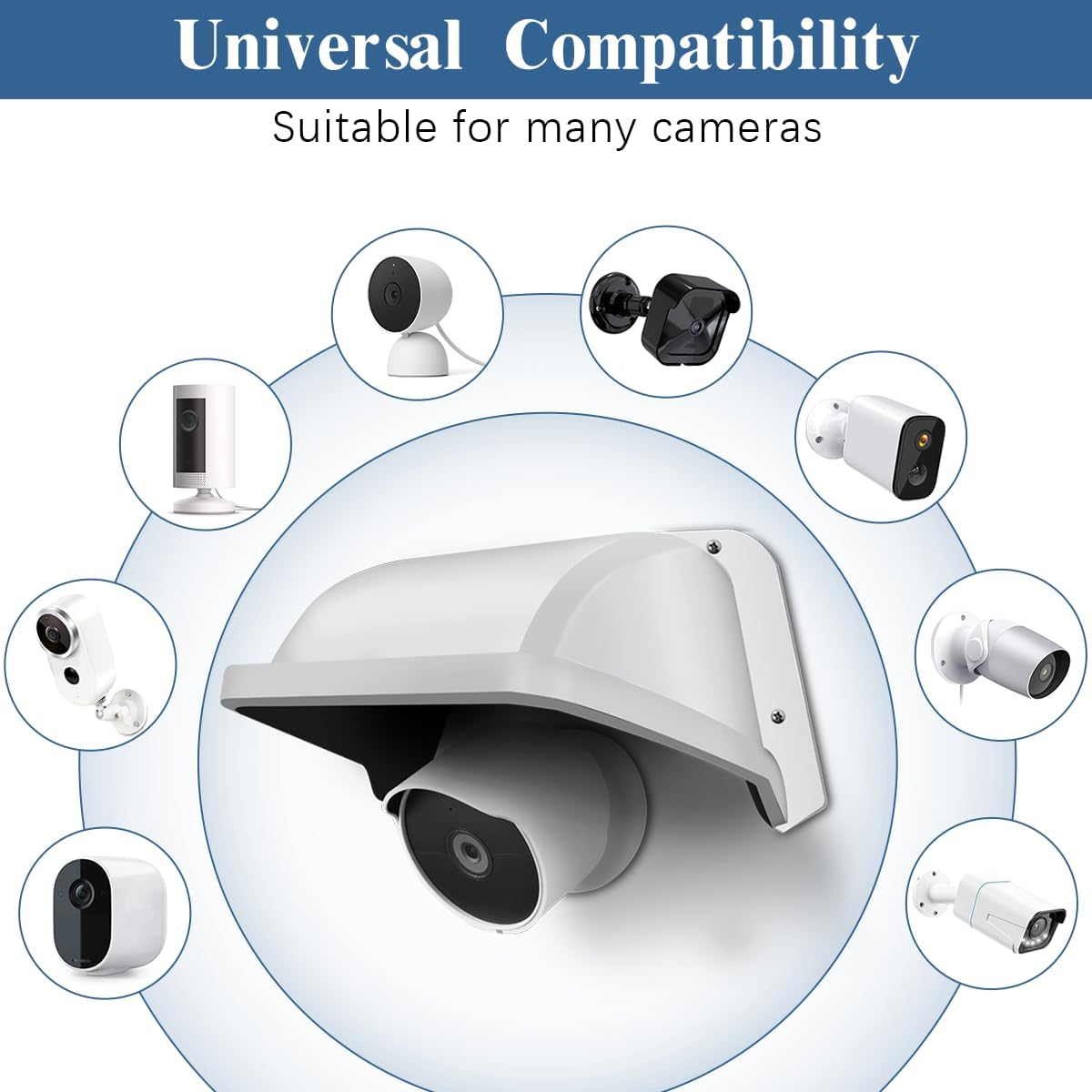 WEILAILIFE Funda universal para cámara para exteriores, plástico ABS resistente a la intemperie, pantalla de seguridad para domo, bala, cámaras