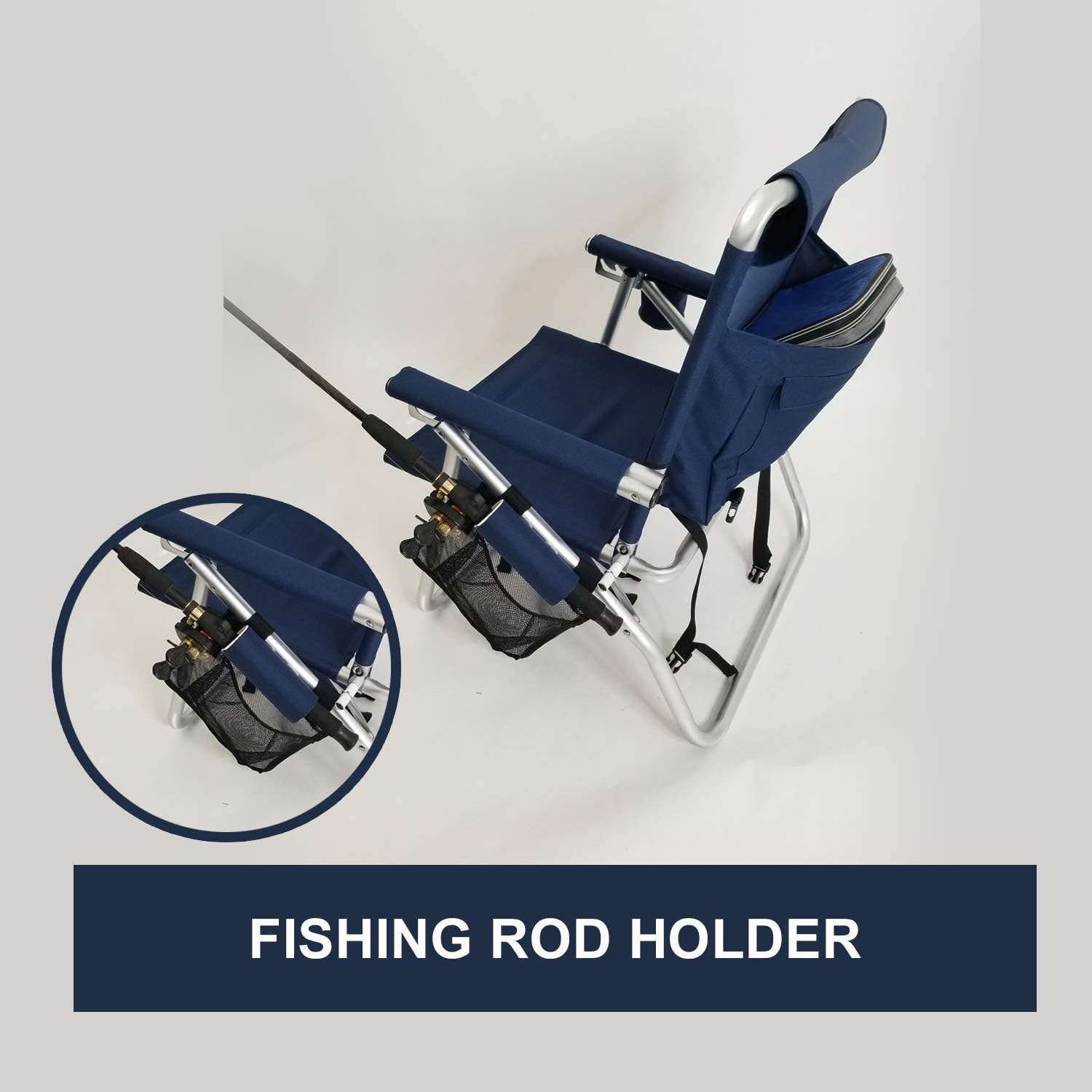 Oasis – Silla de pesca tipo mochila, paquete de 2 sillas ultraligeras plegables portátiles con correas de transporte acolchadas y barra de soporte