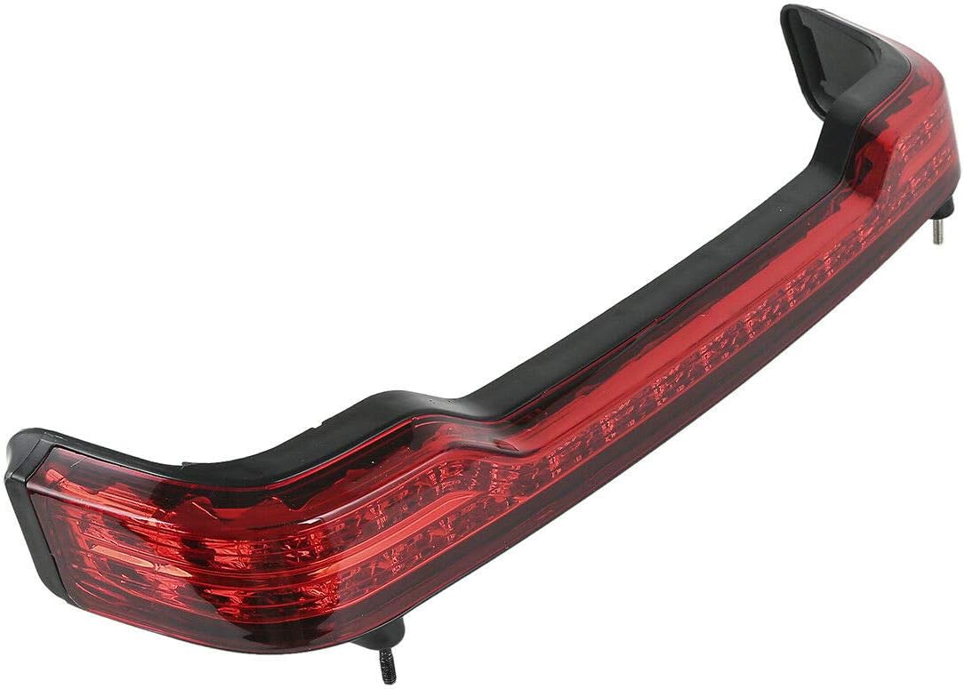 XFMT Portaequipaje de respaldo con luz LED de frenogirocola para Harley Touring Tour Pak 2014-2020