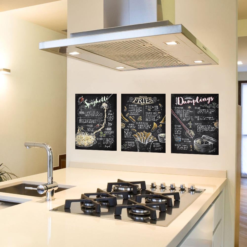 Pintura en lienzo de cocina gastronómica clásica, enseñanza de recetas de espagueti, 12 x 16 pulgadas, sin marco, arte culinario para decoración de