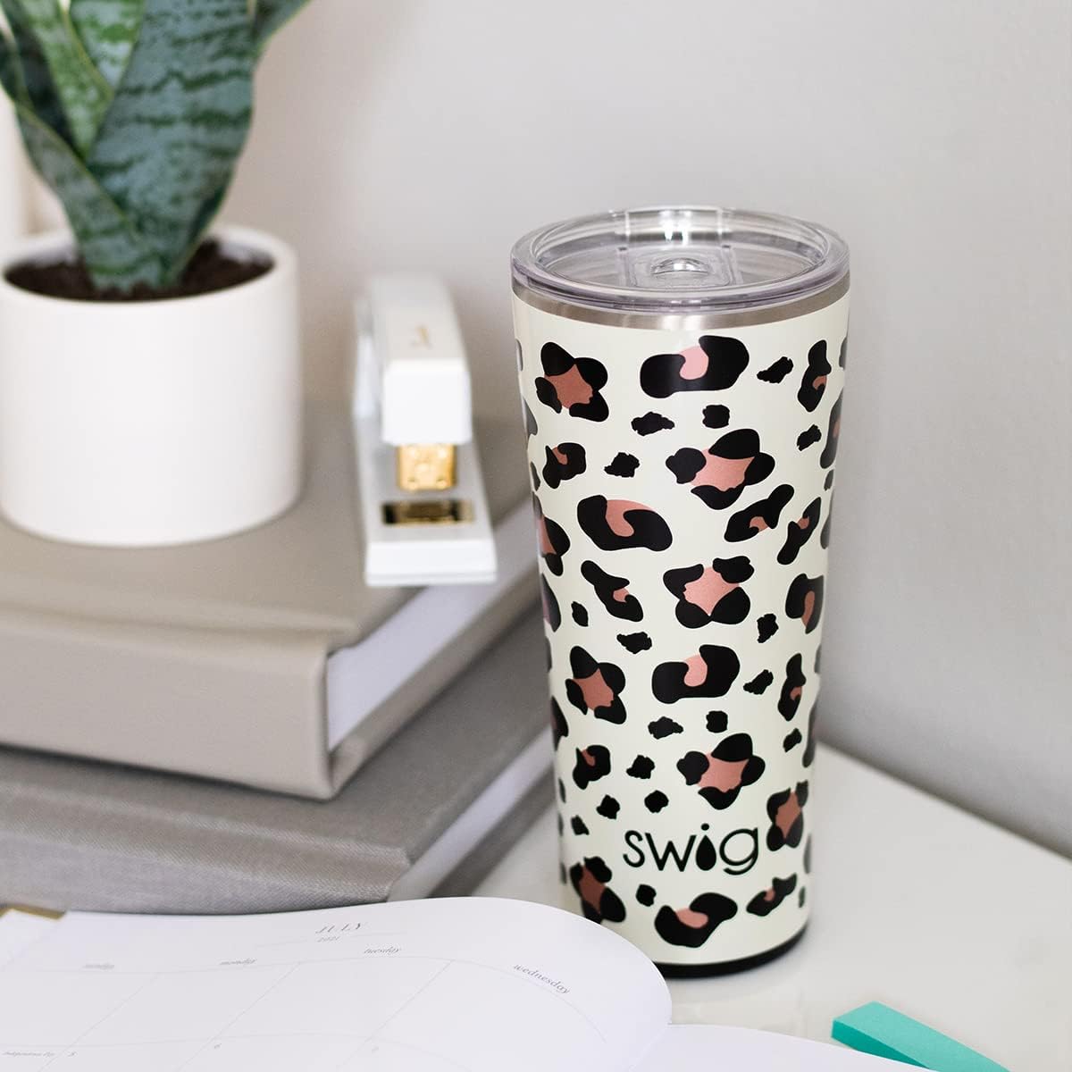 Swig Life Vaso de café de 22 onzas con aislamiento, con tapa, apto para vasos, apto para lavavajillas, acero inoxidable, tazas grandes de viaje