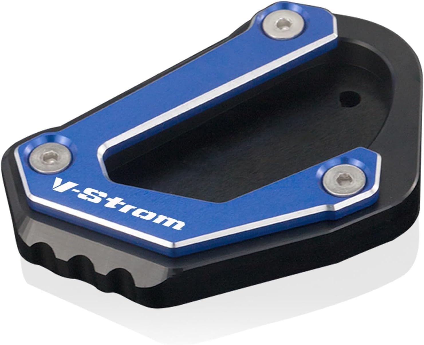 CNC aluminio Motorcycle for Suzuki V-Strom 650XT DL650 DL 650 Kickstand Side Stand Extension Enlarger Pad 2004-2022 (Color  V-Strom Blue)