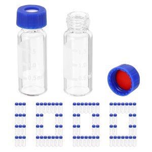 PATIKIL Vial de muestreo automático de 0.1 fl oz, paquete de 1000 viales HPLCGC 9-425 viales transparentes de laboratorio, vial de muestra, tapón de PATIKIL Vial de muestreo automático de 0.1 fl oz, paquete de 1000 viales HPLCGC 9-425 viales transparentes de laboratorio, vial de muestra, tapón de