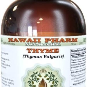 Hawaii Pharm Extracto líquido sin alcohol de tomillo, tomillo orgánico (Thymus Vulgaris) Suplemento herbario natural de glicerita de hoja seca, EE. Hawaii Pharm Extracto líquido sin alcohol de tomillo, tomillo orgánico (Thymus Vulgaris) Suplemento herbario natural de glicerita de hoja seca, EE.