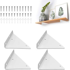 Soportes de estante 4 piezas de 3 pulgadas, soportes de estantes flotantes, soportes de pared para estantes, accesorios de estante flotante, Soportes de estante 4 piezas de 3 pulgadas, soportes de estantes flotantes, soportes de pared para estantes, accesorios de estante flotante,