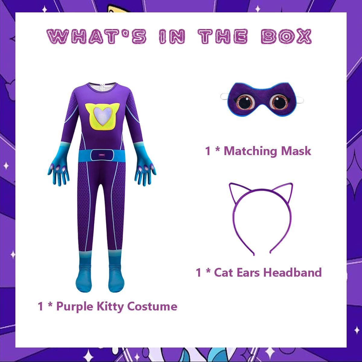 AGRIBAZAAR Disfraz de cosplay de gatitos lindos para niños con máscara y diadema, 3-10 años