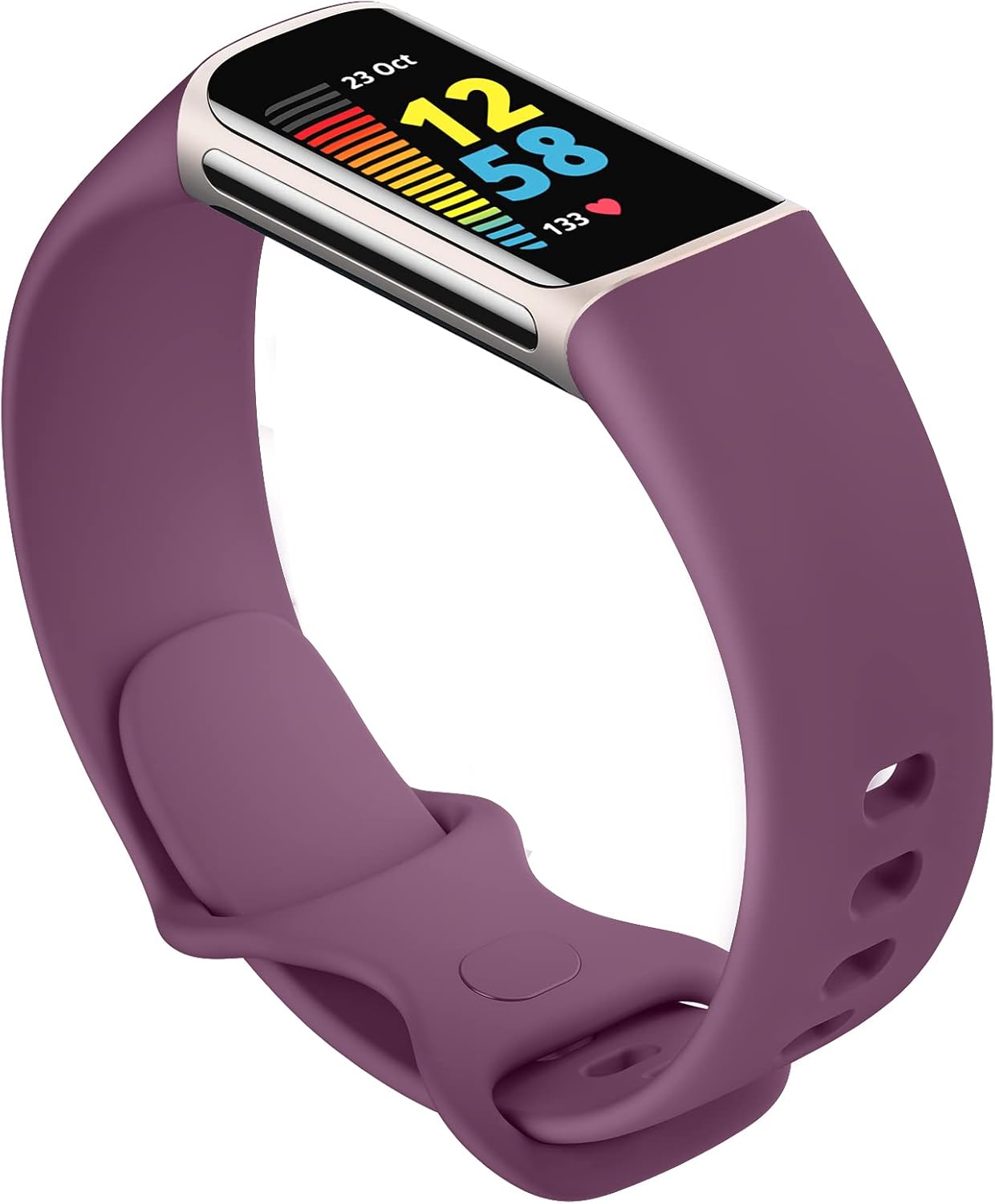 Correa compatible con Fitbit Charge 5 bandas para mujeres y hombres, correa de repuesto deportiva ajustable impermeable de silicona suave para