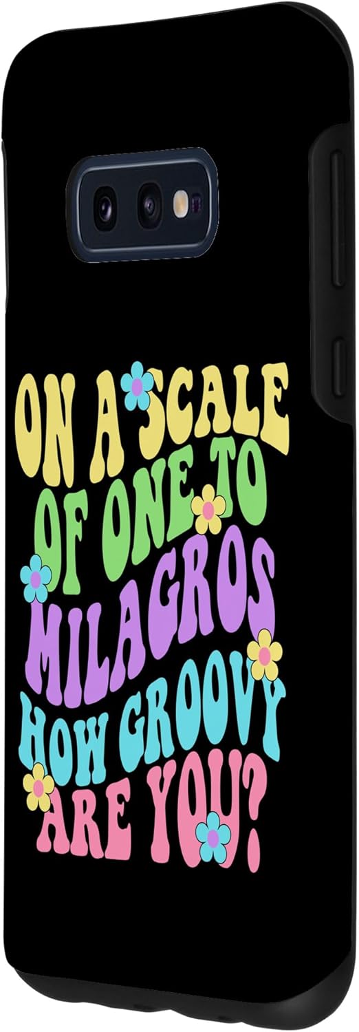 Galaxy S10e MILAGROS – Funda con nombre personalizado para niñas retro y Groovy MILAGROS