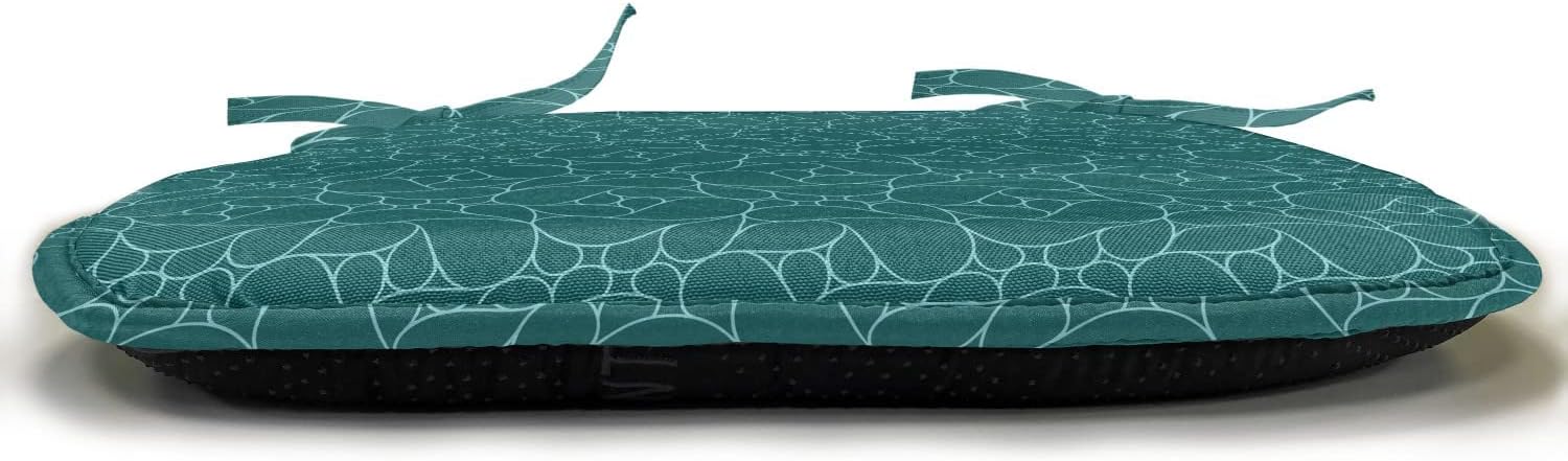 Ambesonne Juego de 4 cojines de asiento para silla, diseño moderno expresionista, diseño de gotas de agua en varios tamaños, acolchado