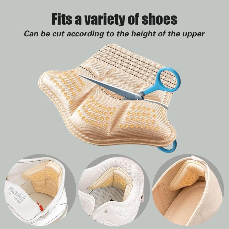 Insertos de cojín en la parte posterior del talón, 8 almohadillas de agarre para botas, zapatos sueltos demasiado grandes, almohadilla de zapatos