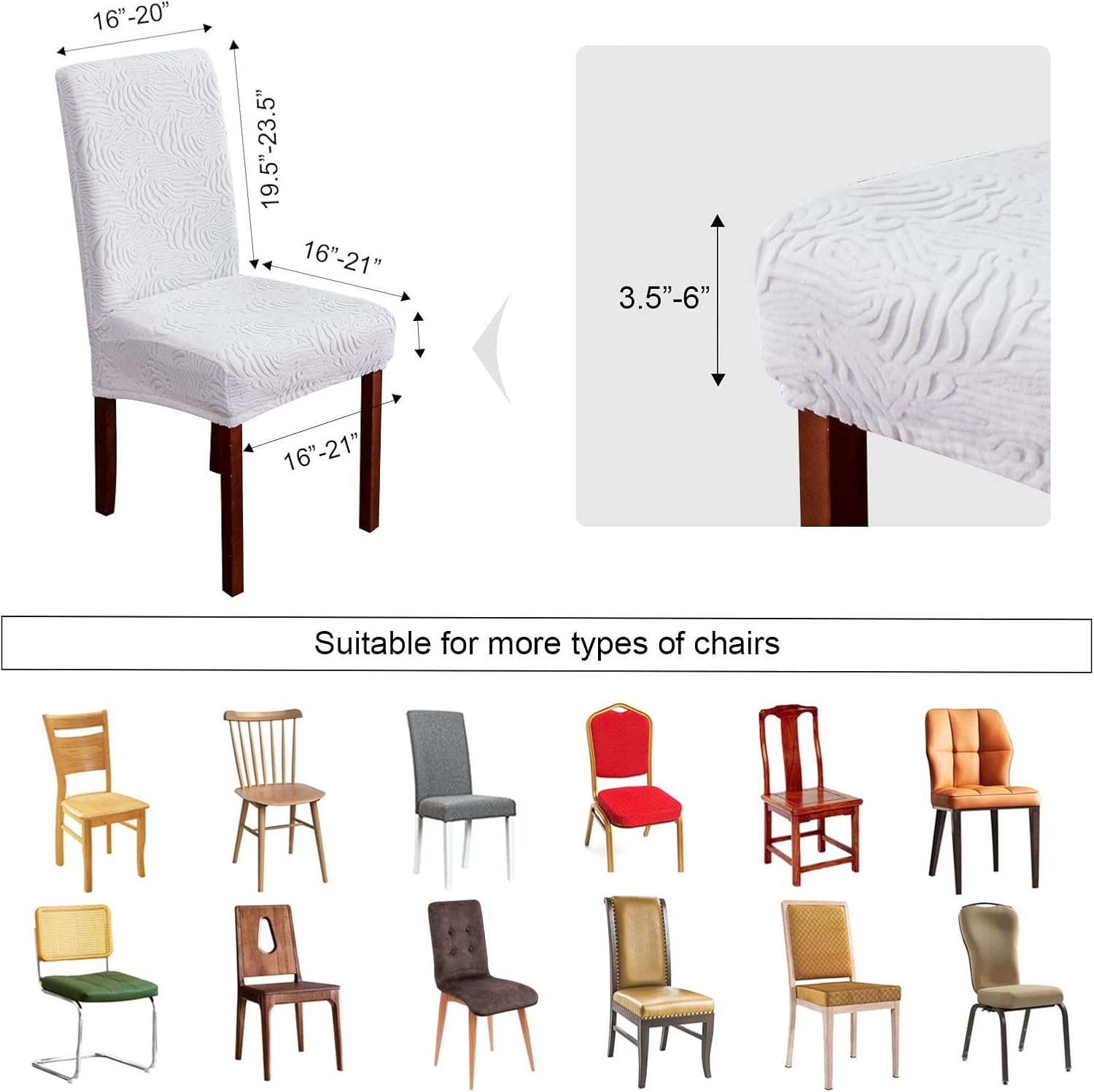YUEANG Fundas para sillas de comedor, fundas para sillas de comedor, fundas elásticas para sillas Parsons, funda protectora para silla de comedor,