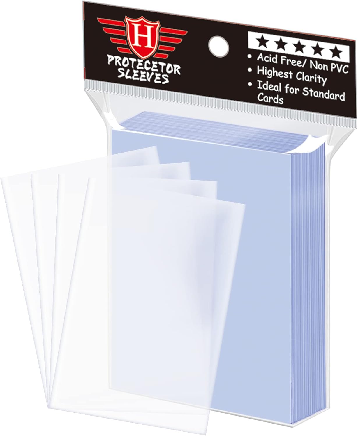 100 fundas transparentes para tarjetas intercambiables, fundas de plástico suave para tarjetas de béisbol, tarjetas deportivas, tarjetas de juego