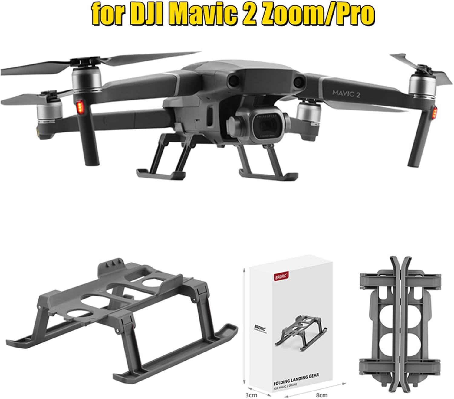 Drone Accessories Landing Gear for DJI Mavic 2 ZoomPro Folding Height Extender Leg Foldable Quick Release Foot
