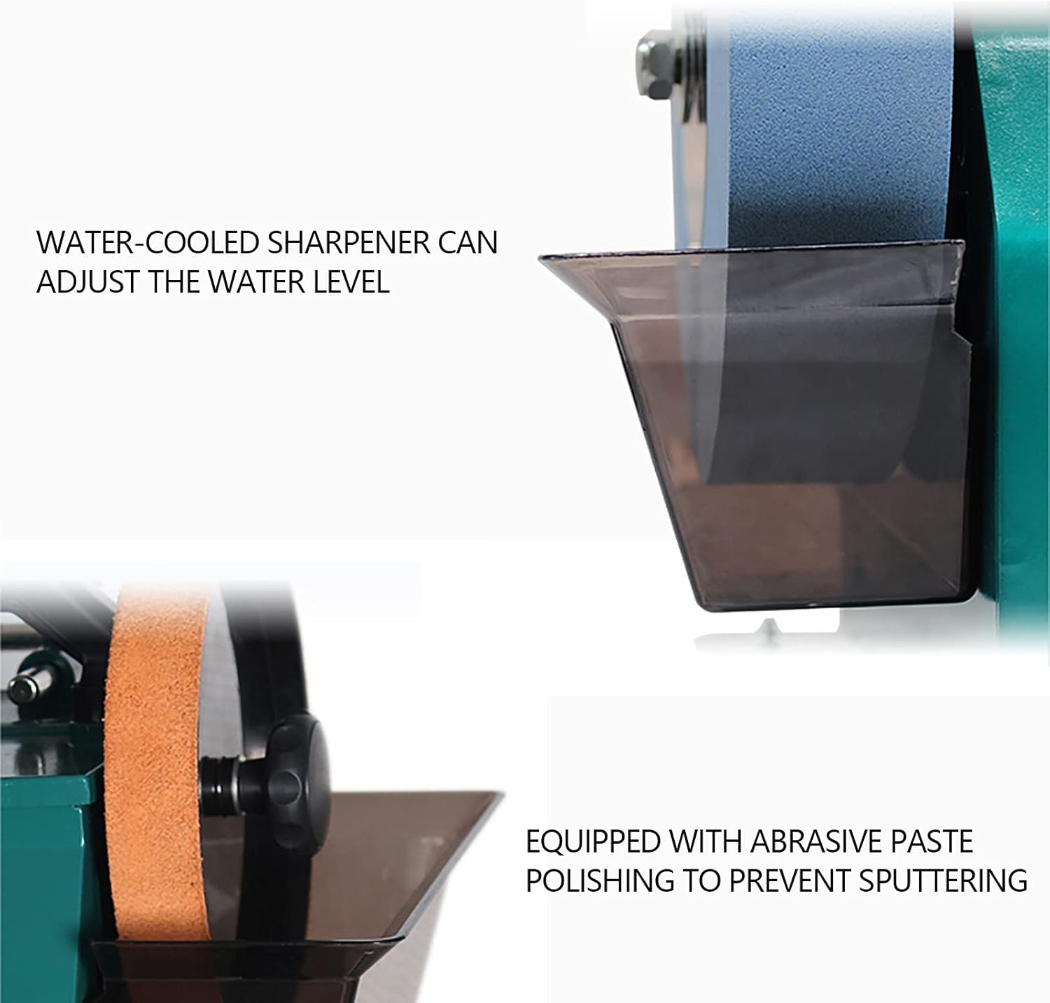Amoladora refrigerada por agua 240W Sistema de afilado refrigerado por agua Motor 110V Máquina de pulir de cuchilla eléctrica W10 “Piedra de afilar