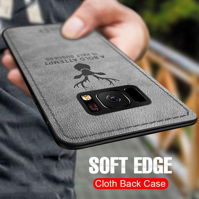 Compatible con Xiaomi Redmi Note 10 o Redmi Note 10S Textura suave Patrón de ciervo Tela en relieve Tela TPU Teléfono celular Mobile Basic Back Case