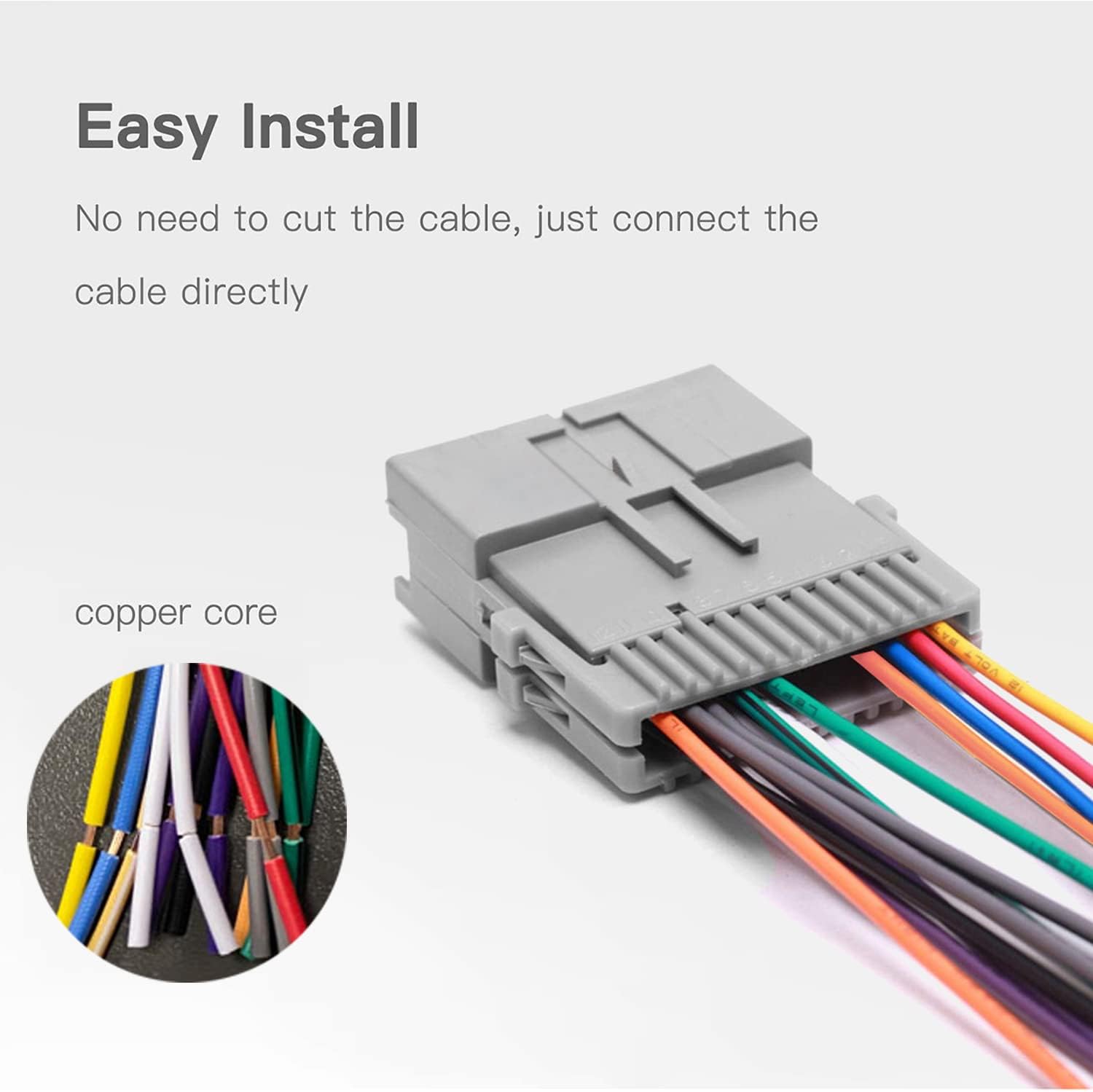 Reemplazo para GM Chevy Silverado, Chevrolet Suburban, GMC Sierra, Buick, Pontiac, Hummer Aftermarket Stereo Radio Cable Arnés Adaptador