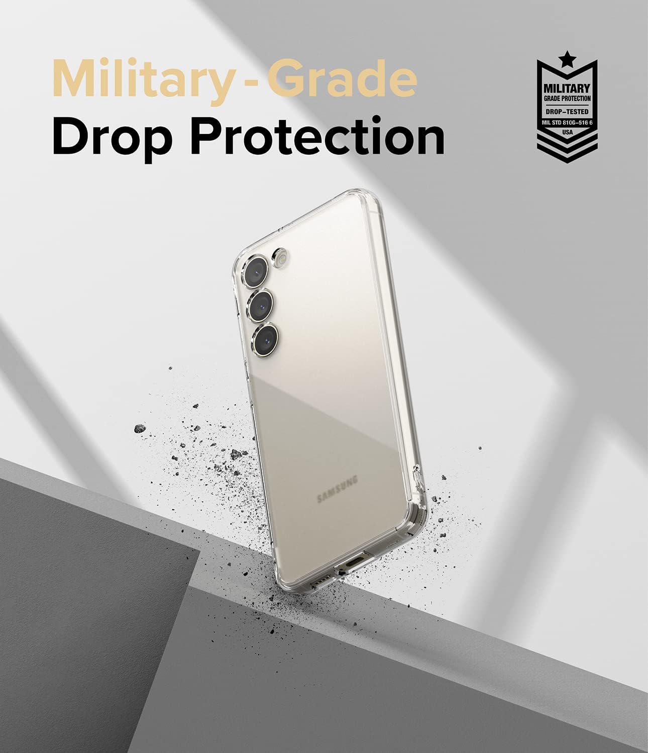 Ringke Fusion evita manchas grasas Compatible con Samsung Galaxy S23 Plus, tecnología antihuellas, fácil de sostener, se siente aterciopelada suave