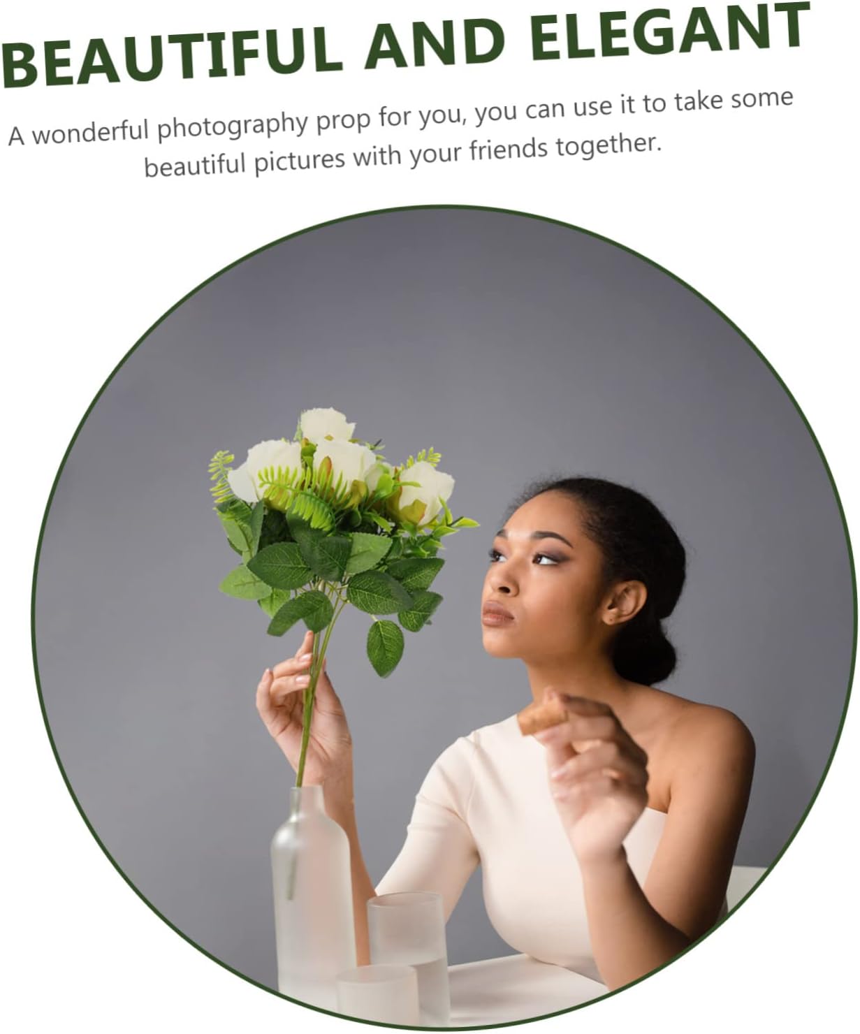 Garneck 6 pcs Rose Artificial Flower Fake Flowers Dandelion Artificial Silk Bouquet Fake Flower Arrangements False Flowers Table Decoration