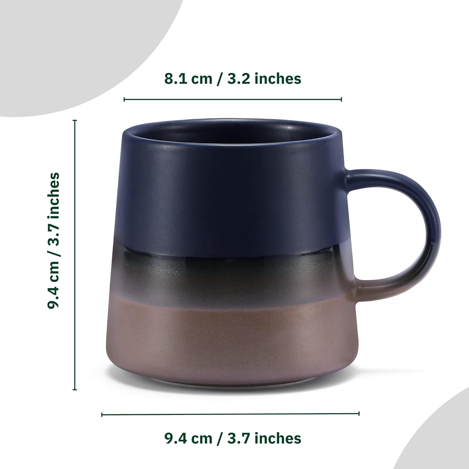 Java – Juego de 2 tazas de café, diseño elegante, perfectas para parejas, dignas de regalo, tazas de café de 12 onzas