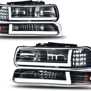 PIT66 – Faros delanteros LED, compatibles c99-02 Chevy Silverado 1500 250001-02 Silverado 1500HD 2500HD 350000-06 Tahoe Suburban 1500 2500 PIT66 – Faros delanteros LED, compatibles c99-02 Chevy Silverado 1500 250001-02 Silverado 1500HD 2500HD 350000-06 Tahoe Suburban 1500 2500