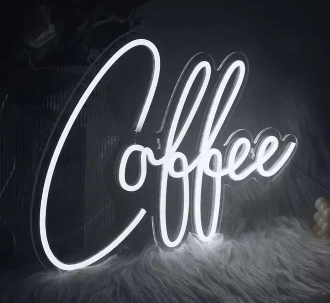 Letrero de neón de café, luces LED grandes para cafetería, bar, cerveza, club, decoración de pared, letrero de luces de neón frescas alimentadas por