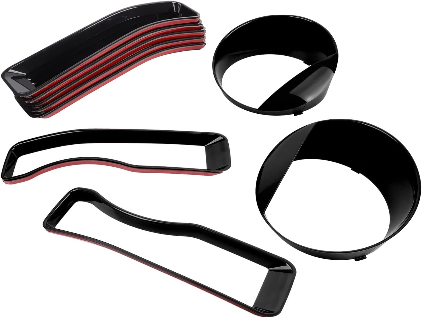 LAIKOU 9 piezas mejoradas para parrilla delantera y cubierta de lámpara de faro, accesorios exteriores para Jeep Wrangler JL JLU SportSports 2018