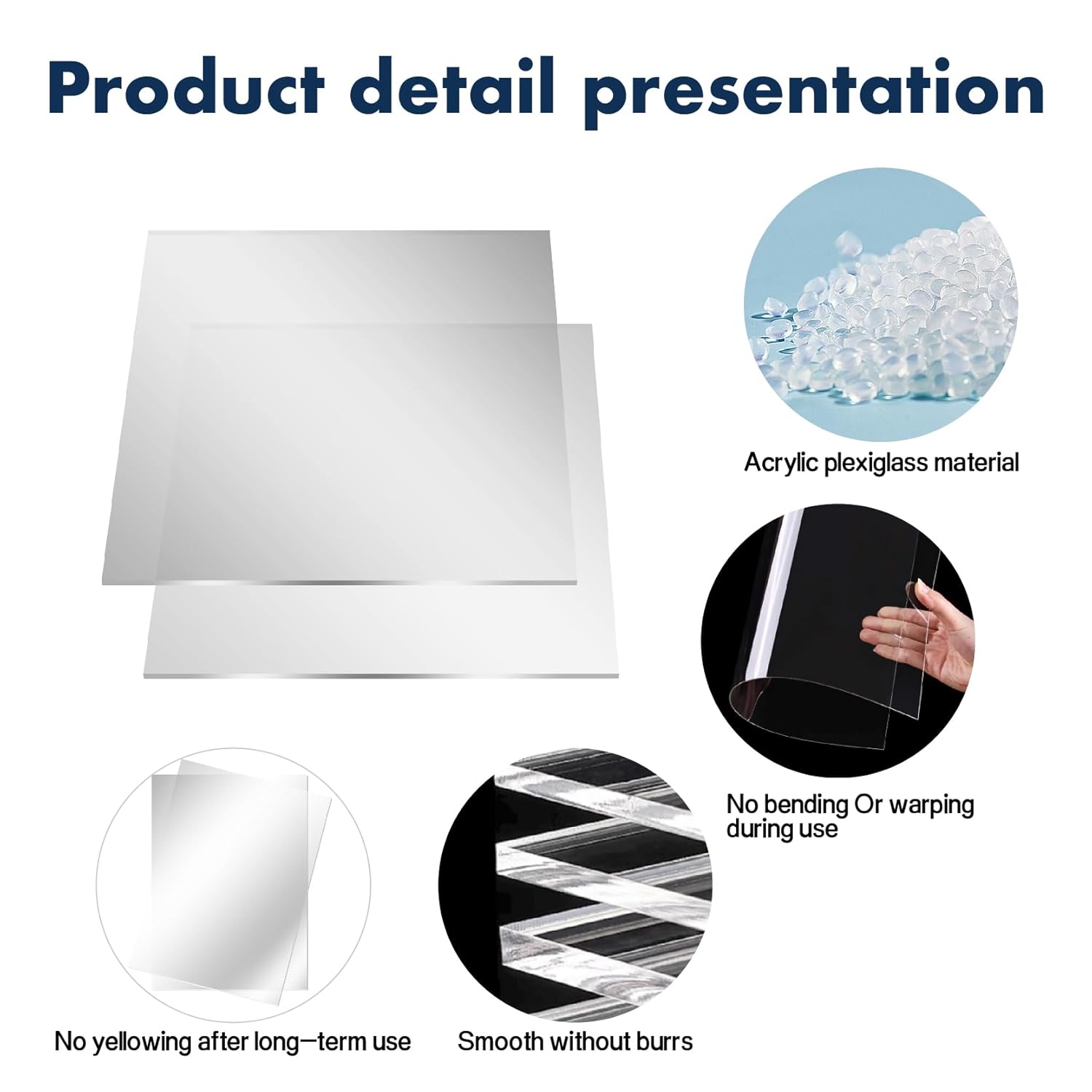 Hojas de plexiglás de 18 x 24 pulgadas, láminas acrílicas transparentes  plexiglás de 18 pulgadas de grosor para protección, estantes de