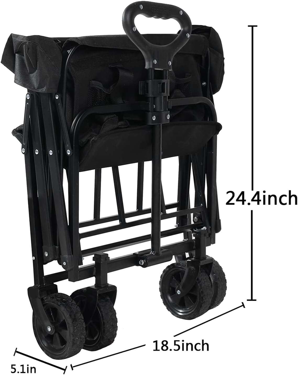 Carro plegable plegable, capacidad de peso de 360 libras, carrito multifuncional para exteriores, adecuado para camping, picnic, compras, viajes al