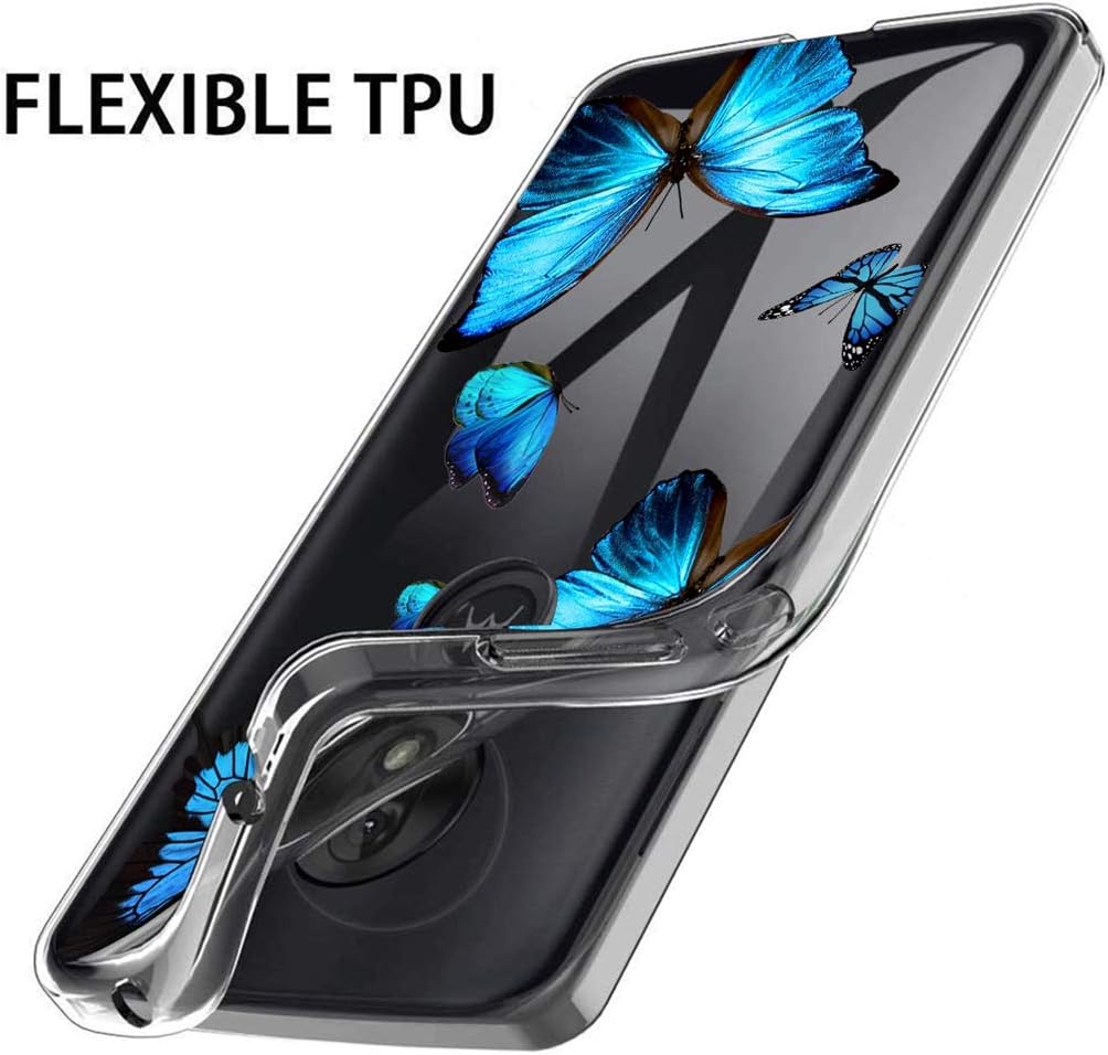 Zoeirc Funda para Moto G7 Power, Moto G7 Supra, Moto G7 Optimo Maxx Funda transparente para niñas y mujeres, TPU suave a prueba de golpes, funda