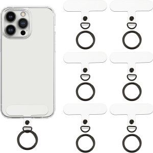 simarro 6 piezas de cordón para teléfono con 6 anillos de resorte de metal, correa universal para teléfono, conector multifuncional para teléfono simarro 6 piezas de cordón para teléfono con 6 anillos de resorte de metal, correa universal para teléfono, conector multifuncional para teléfono