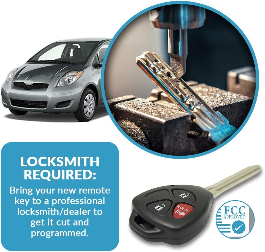 Keyless2Go Repuesto de llave con control a distancia para vehículos que utilizan MOZB41TG con chip 4D67.