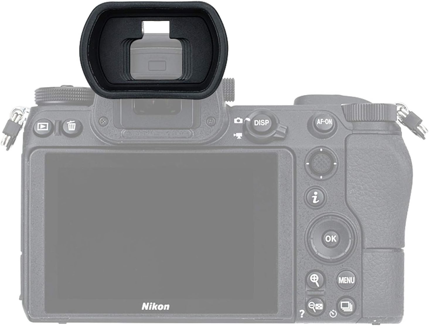 JJC KIWIFOTOS – Ojo ergonómico para cámara larga para Nikkor Z5 Z6 Z7 Z6II Z7II, visor de piezas para ojos de copa de ojo reemplazar DK-29, silicona