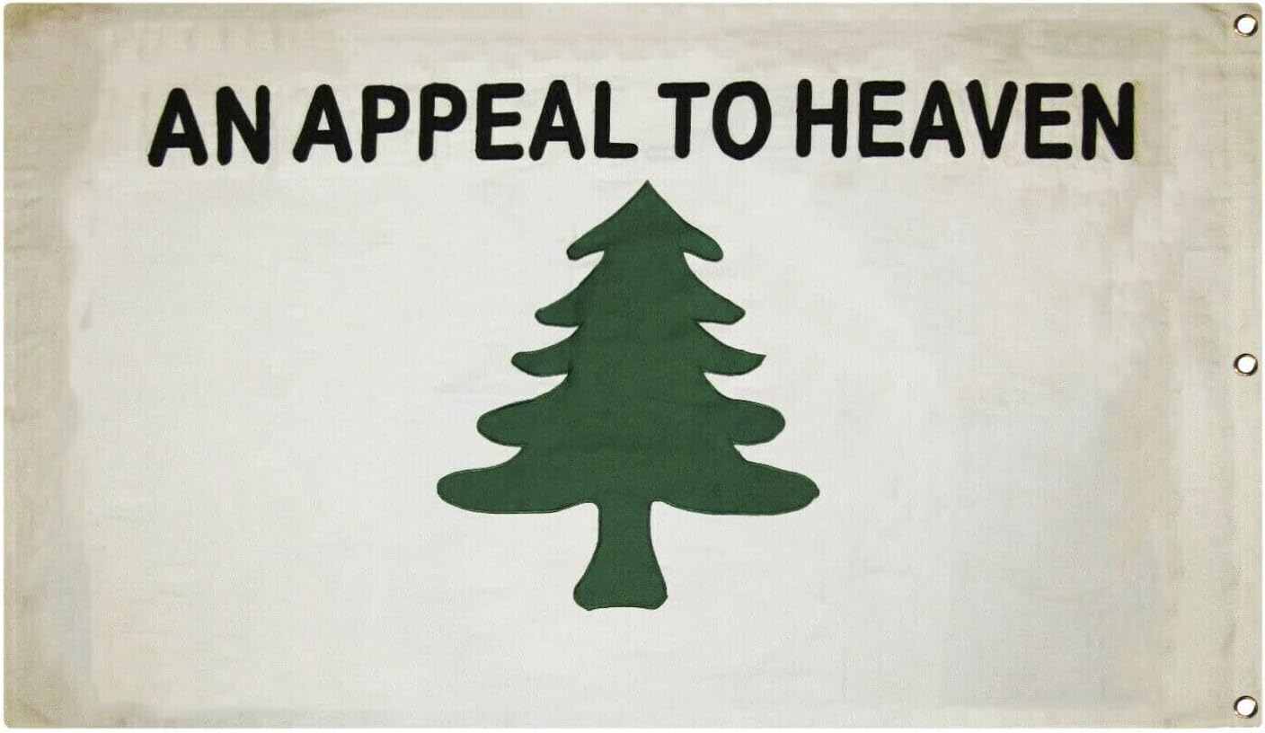 Bandera bordada de 3 x 5 pulgadas con texto en inglés An Appeal To Heaven Washington, 100% algodón, 3 x 5 pies