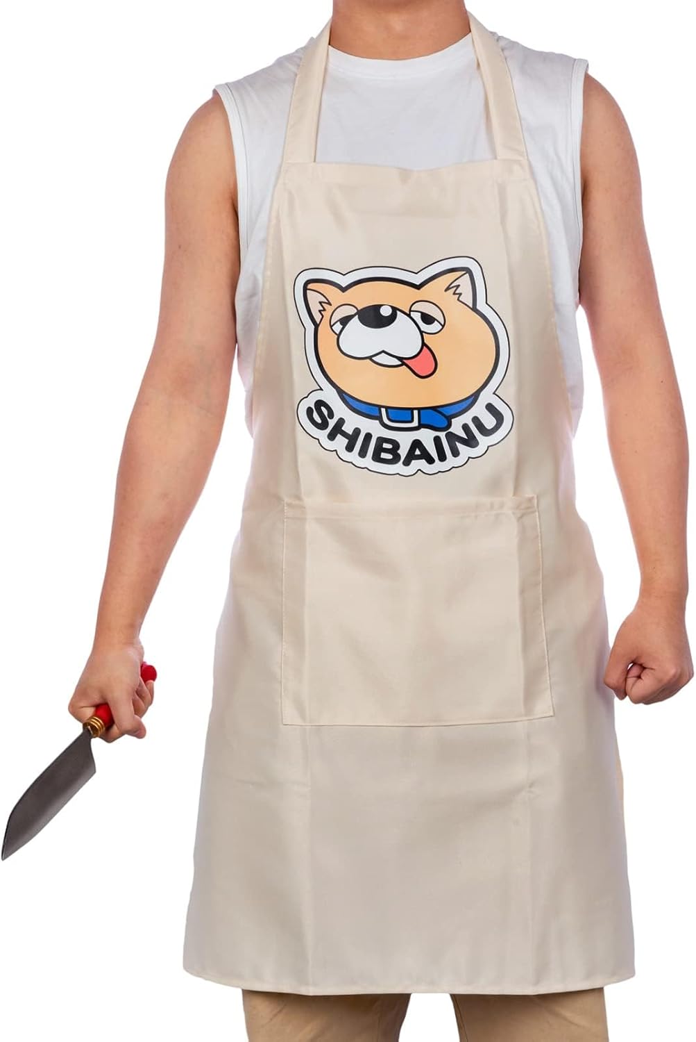 Evere Delantal de The Way of the Househusband – Anime Gokushufudo lindo Shiba Inu impreso Cocinar Cosplay disfraz