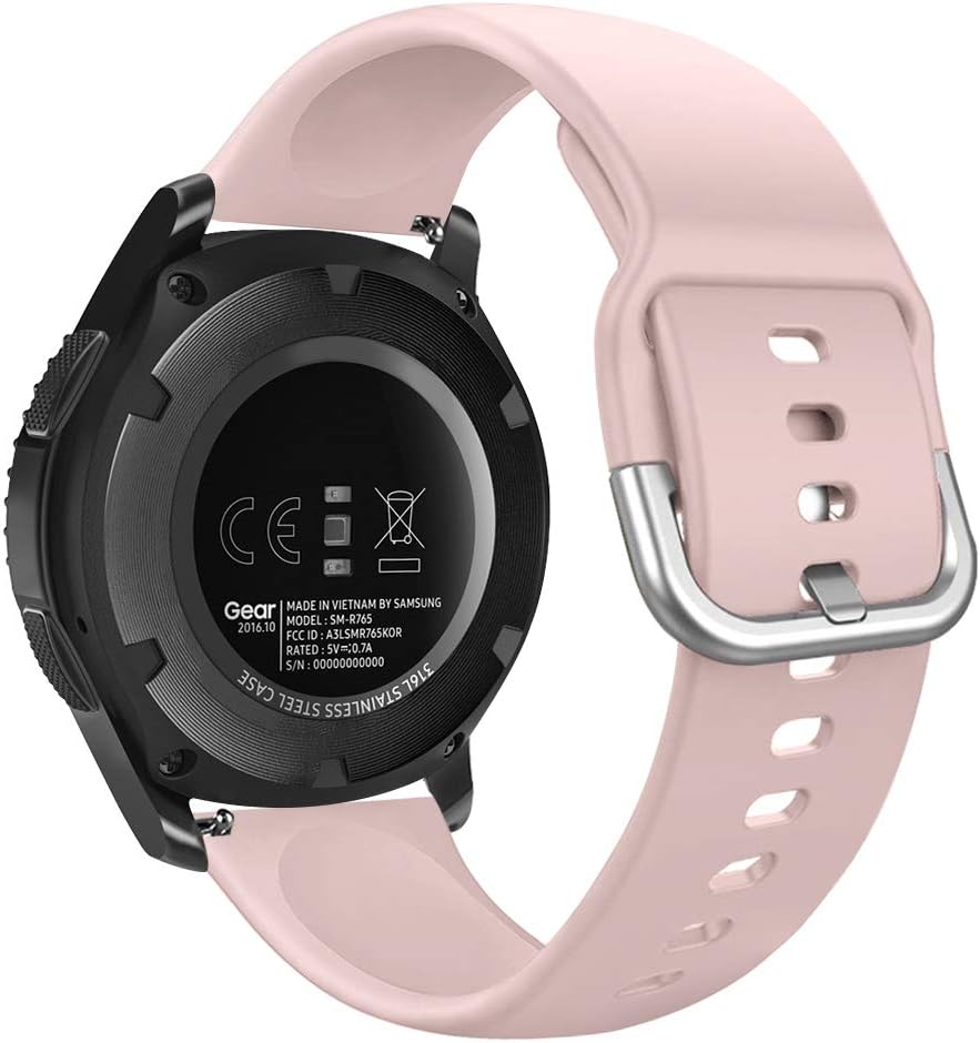 GHIJKL Compatible con Samsung Galaxy Watch de 1.81 pulgadas, Gear S3 FrontierClassic Band, 0.86 pulgadas, silicona suave, transpirable, repuesto