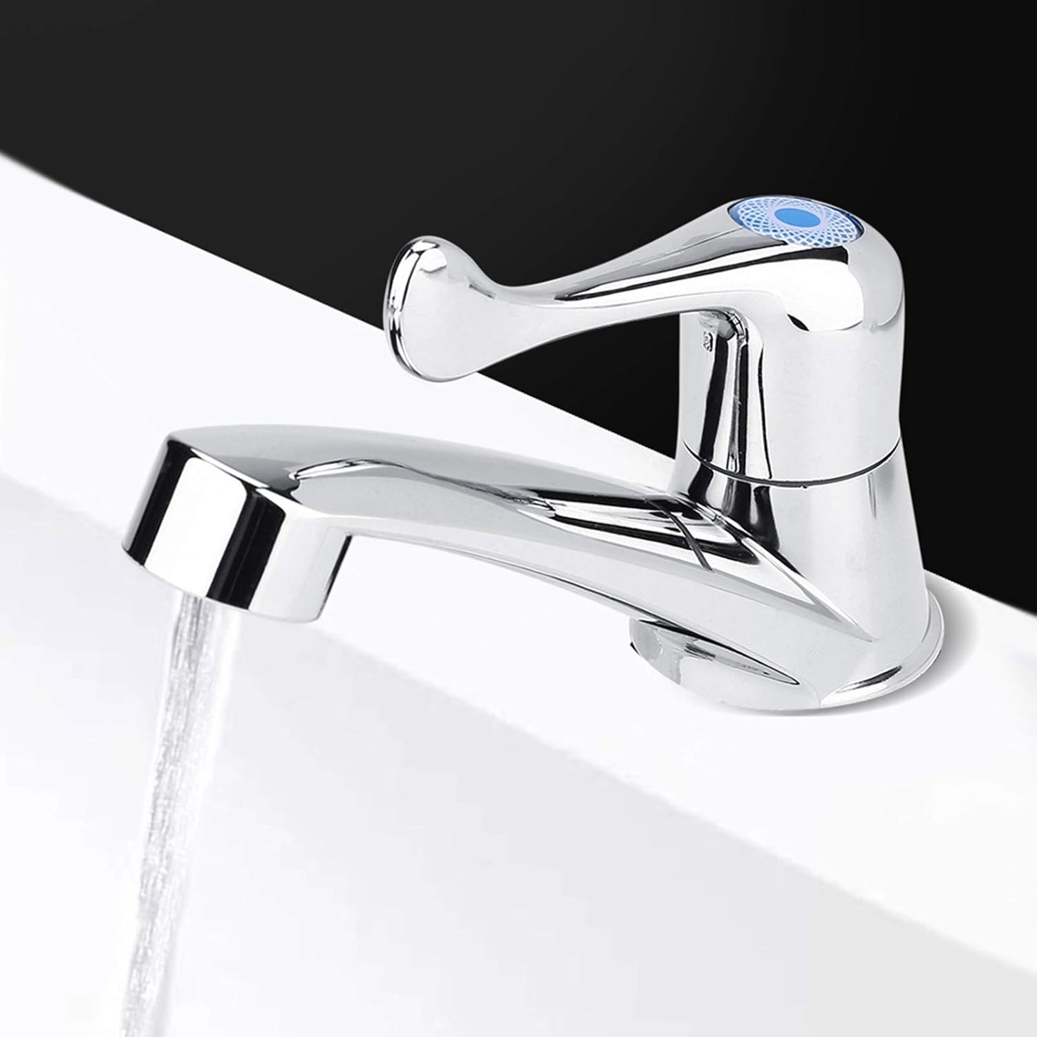 Grifo de lavabo de baño ABS de plástico solo grifo frío grifo de agua lavabo de baño Accesorios de fregadero de cocina (B)