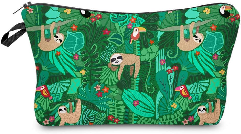 Loomiloo – Bolsa de maquillaje para mujer, espaciosa, ideal para viajes, impermeable, adorable, organizador de llamas, para regalo