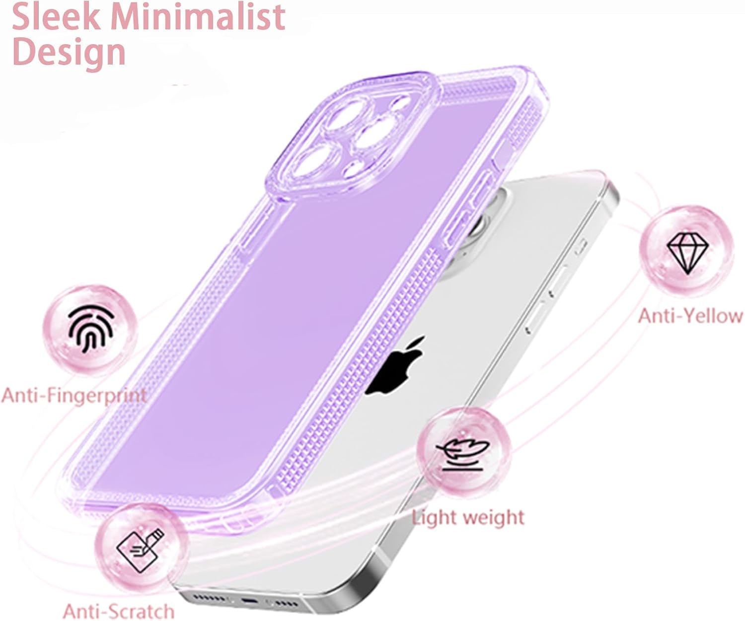 ZTOFERA Diseñada para iPhone 14 Pro Max de 6.7 pulgadas, bonita funda transparente brillante para mujeres y niñas, funda protectora de silicona TPU