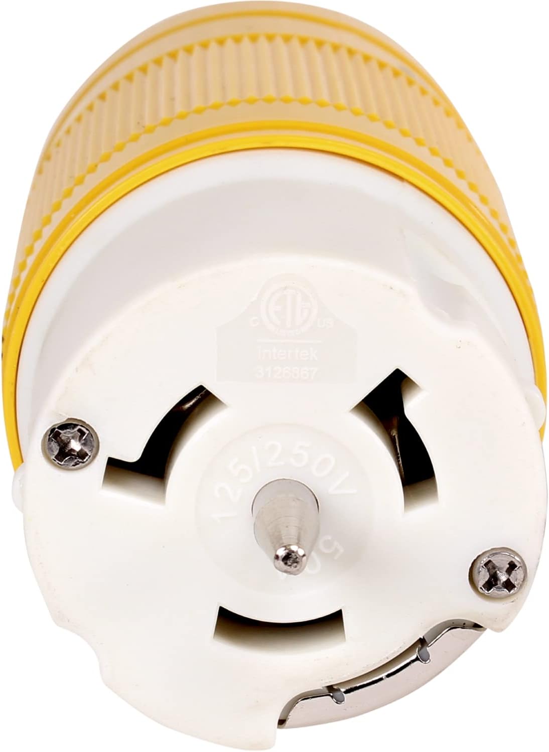 Journeyman-Pro CS6364C – Conector de cable generador de 50 amperios 125250 voltios, enchufe hembra con bloqueo giratorio, conexión a tierra de grado