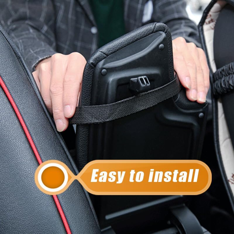 1 basurero colgante para automóvil, 8.6 x 8.6 x 5.7 pulgadas, caja de almacenamiento impermeable para asiento trasero, consola central de asiento