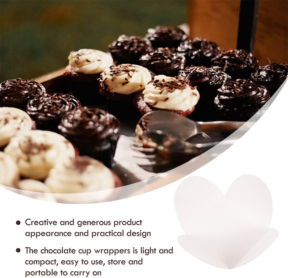 DOITOOL 200 piezas de papel kraft de chocolate para dulces, forros para magdalenas, moldes de papel para hornear para bolitas de pasteles,