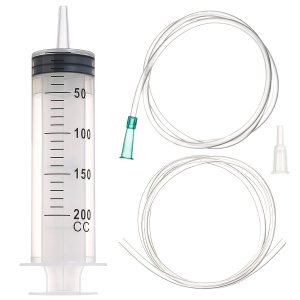 SHAOTONG Jeringas de 6.8 fl oz con tubo de 40 pulgadas y adaptador de punta, para alimentar mascotas, recarga de líquidos, líquido de aceite de SHAOTONG Jeringas de 6.8 fl oz con tubo de 40 pulgadas y adaptador de punta, para alimentar mascotas, recarga de líquidos, líquido de aceite de