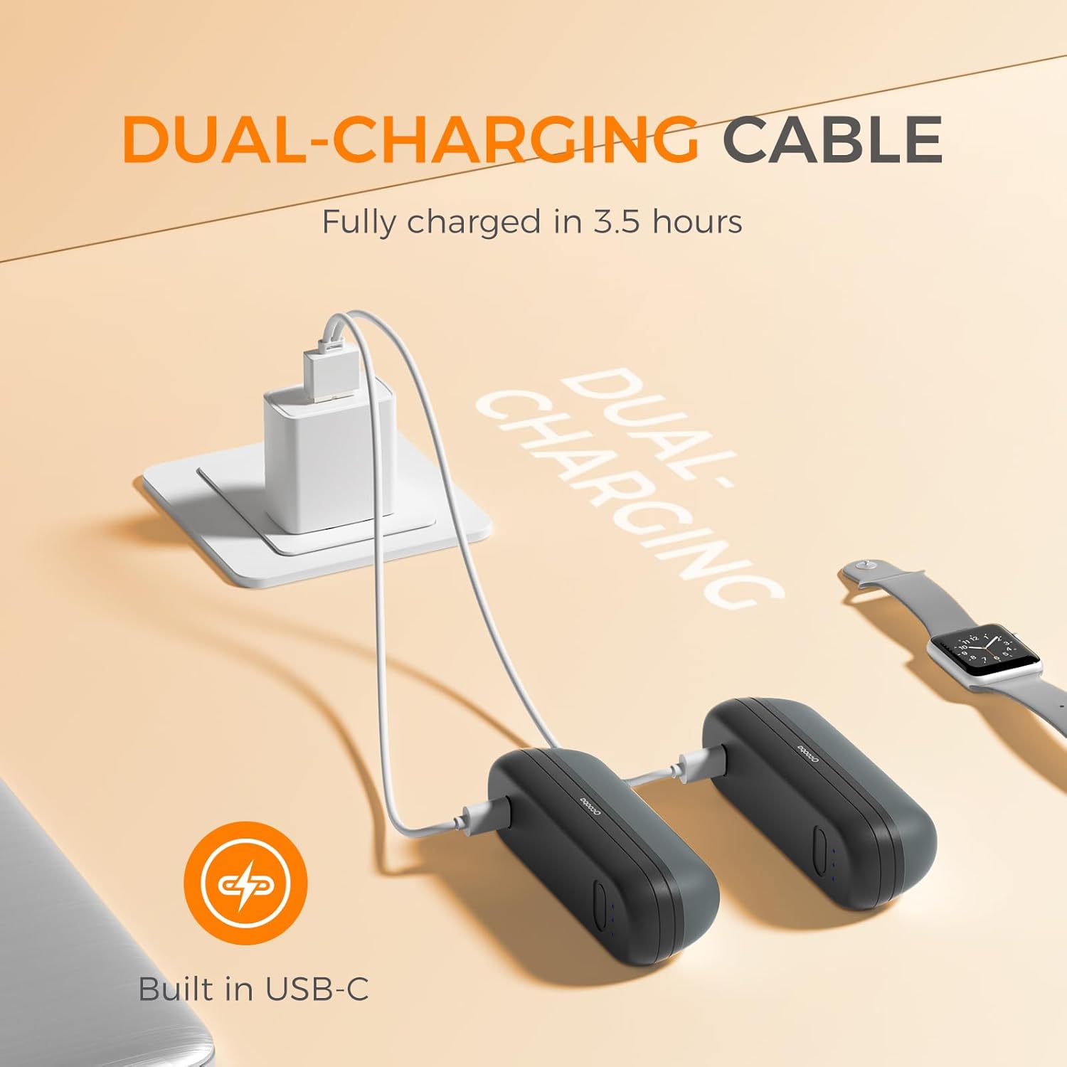 OCOOPA Calentadores de manos magnéticos recargables 2 en 1, mini calentadores de manos eléctricos UT2s, USB C dividido, reutilizables con 3 niveles