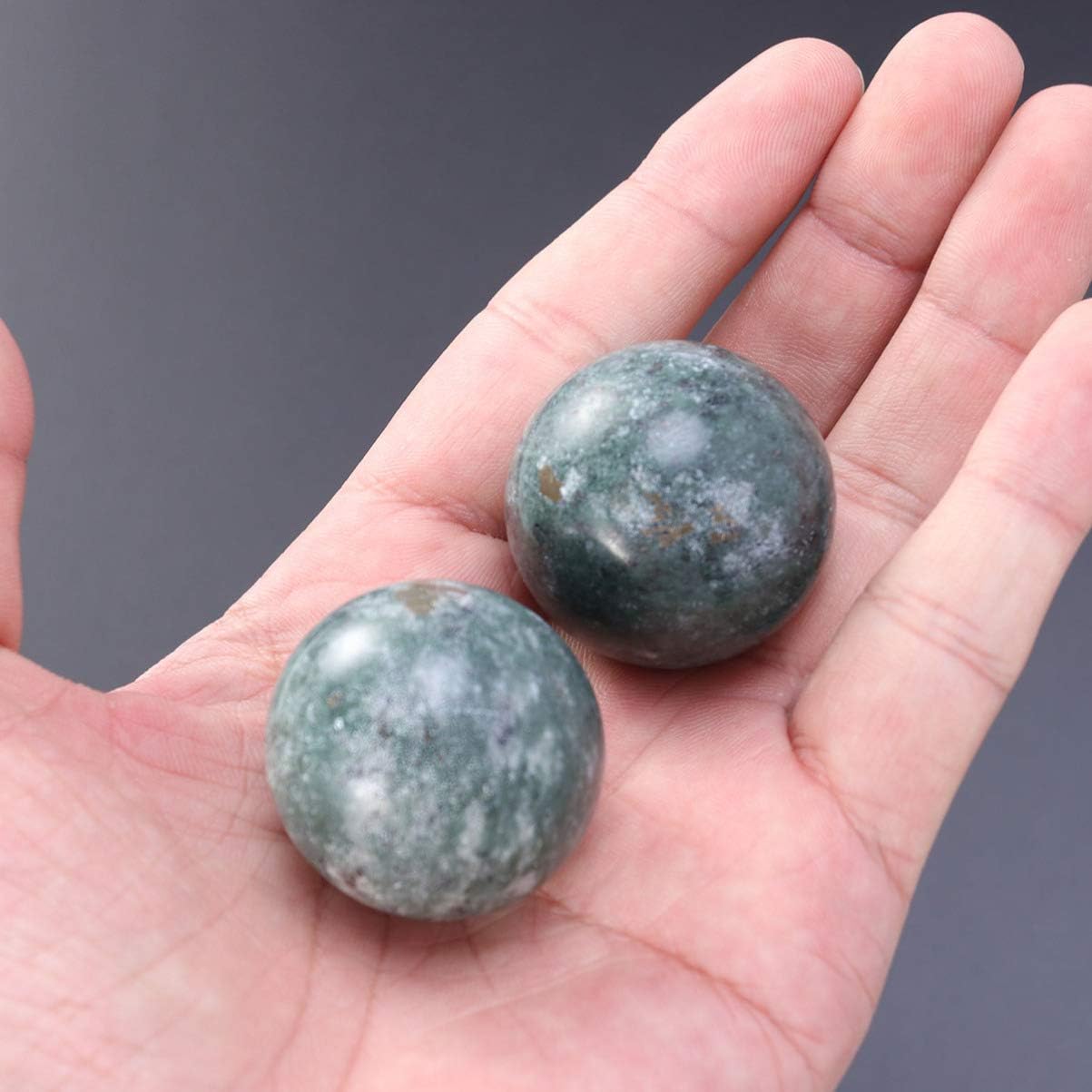 Beavorty Herramientas de mano Sec JuguetesMujeres 2 Unids Ejercicio Chino Baoding Bolas Jade Masaje Bolas Masaje Mano Bolas de Estrés de Mano
