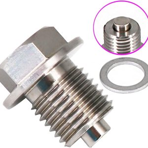 Tapón de drenaje de aceite de acero inoxidable con imán de neodimio M14 x 4.9 ft m universal Tapón de drenaje de aceite de acero inoxidable con imán de neodimio M14 x 4.9 ft m universal